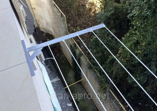 Séchoir mural pour terrasse 80 cm (support métallique)